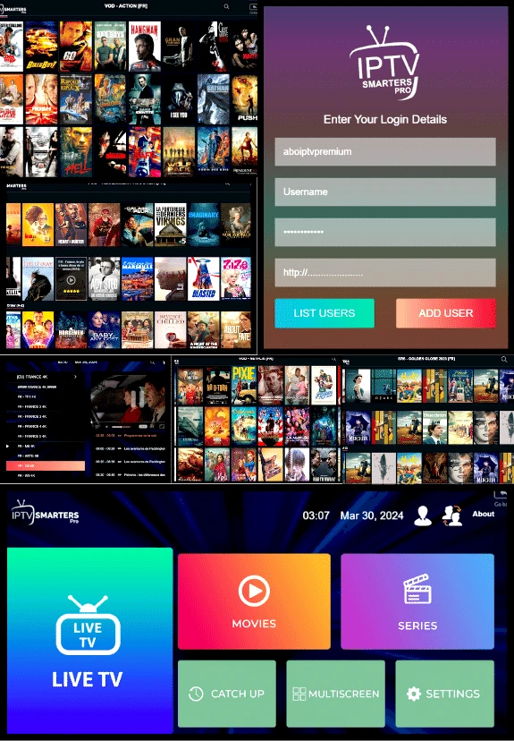 Interface IPTV Smarters Pro - installation et configuration de l'application